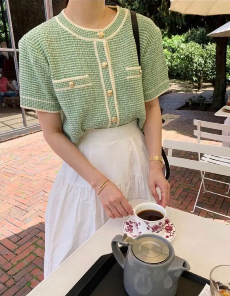 바이씨니 제작 샤트위드 가디건 그린 Free 미개봉 팝니다.!!!--8