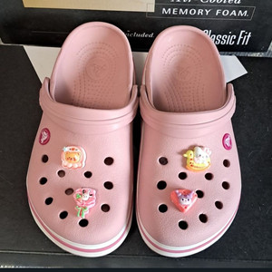 크록스정품 220 지비츠포함 핑크