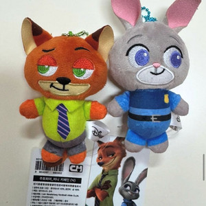 주토피아 주디&닉 인형키링