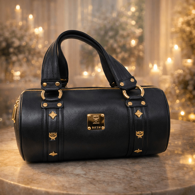 미사용 MCM 정품 보스턴 원통 토트백 숄더백 겸용 이미지