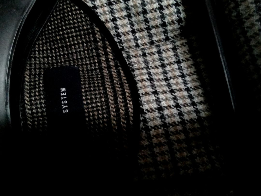 시스템 울트위드 체크 코트,춘추--5