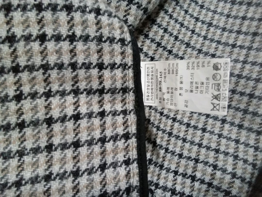 시스템 울트위드 체크 코트,춘추--7