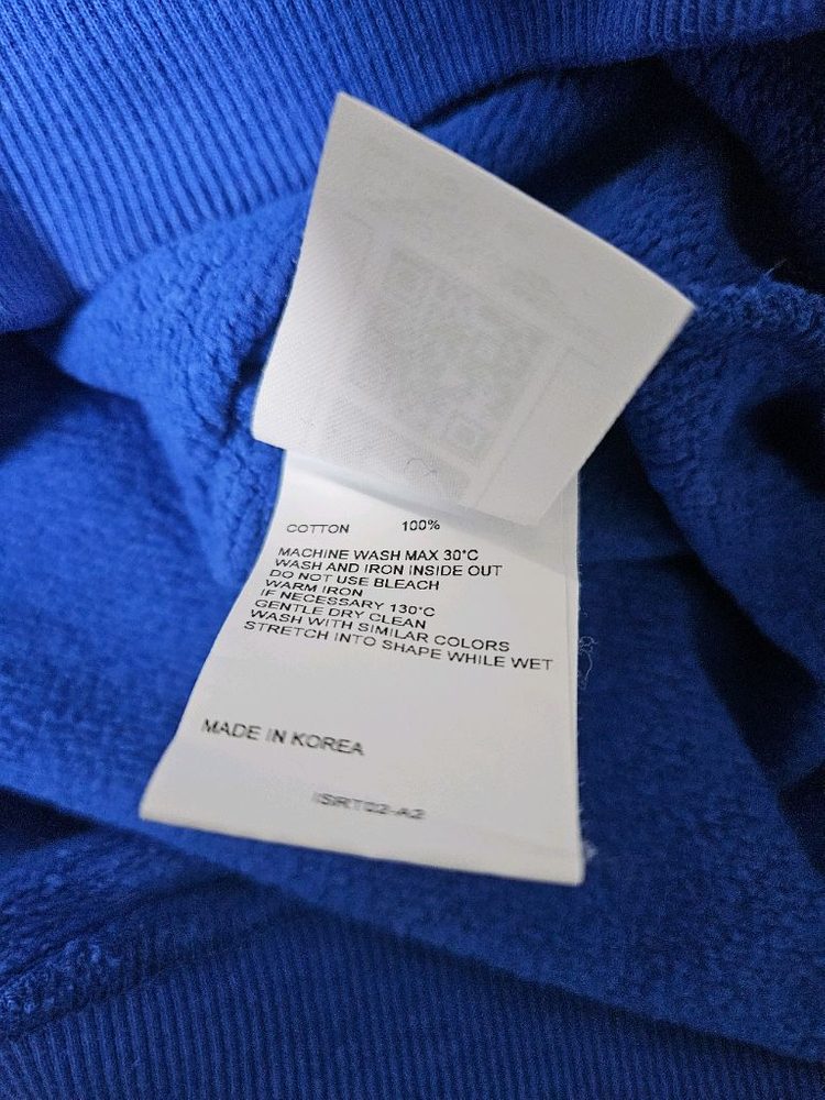 키르시 오버핏 블루 맨투맨 1사이즈--3