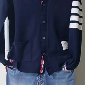 톰브라운4바 스트라이프 가디건