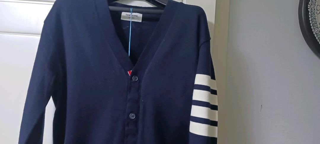 톰브라운4바 스트라이프 가디건--1