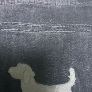 톰브라운강아지 자수 청바지