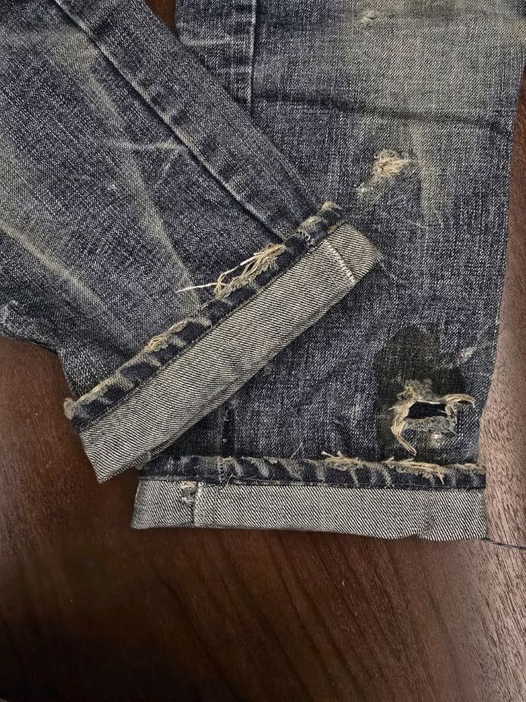 디스퀘어드 빈티지 런웨이 더티진 48--4