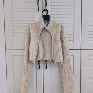 더일마 크롭 케이블 니트 재킷(가디건) F