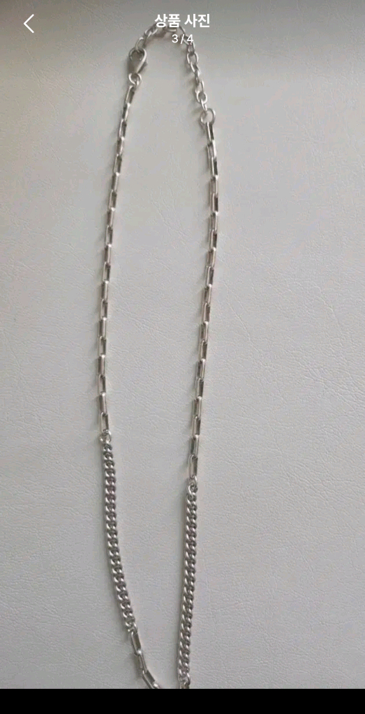 미니코인 체인 실버 목걸이--3