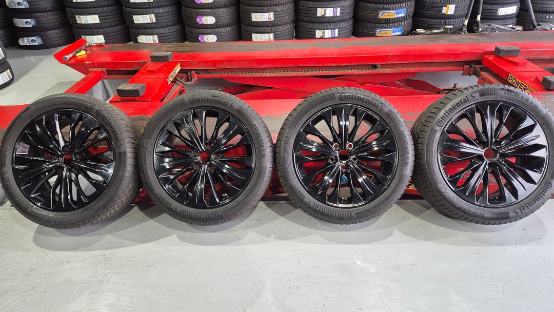 K8 순정 19인치 블랙 휠타이어 세트 판매 올웨더타이어--0