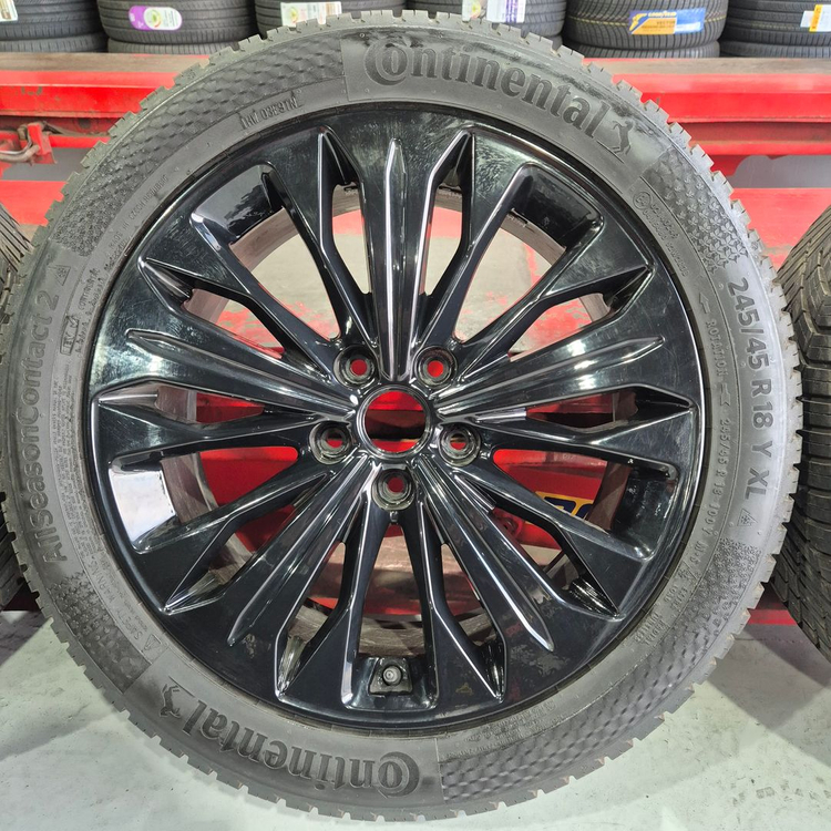 K8 순정 19인치 블랙 휠타이어 세트 판매 올웨더타이어--3