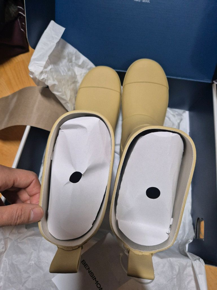 벤시몽 레인부츠(허니버터,미들,240,새상품)--2