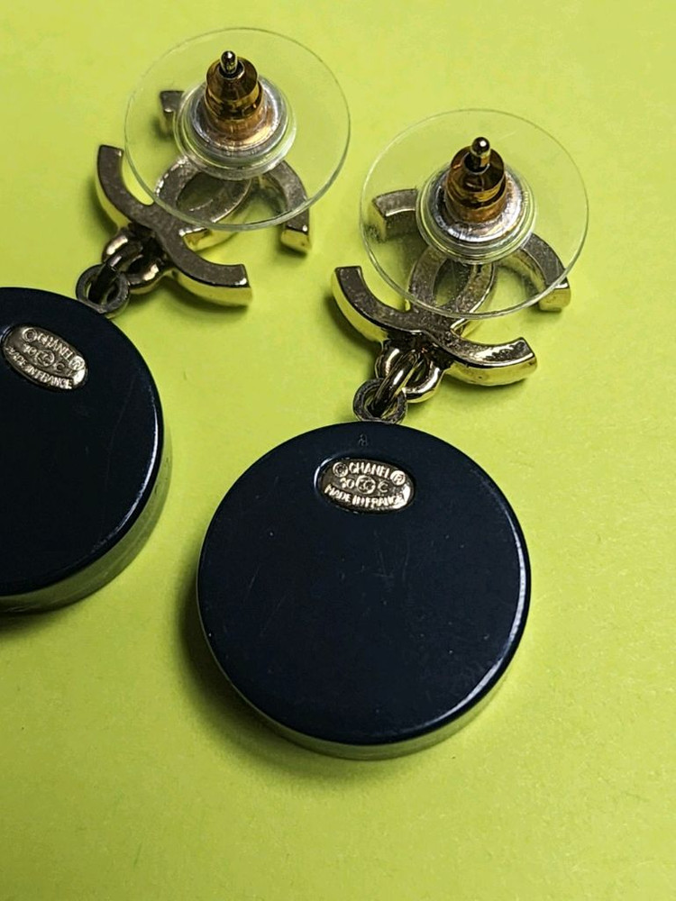 샤넬 CC로고 마린 드롭 귀걸이--9