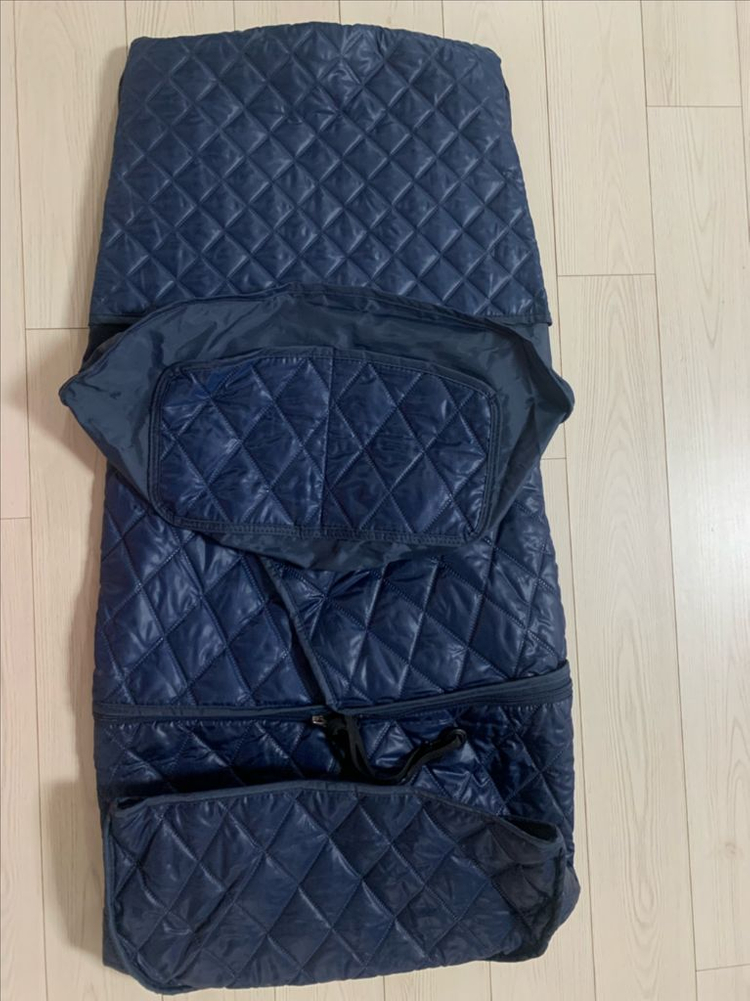 마니또 퀼팅 유모차 방한커버 네이비--1