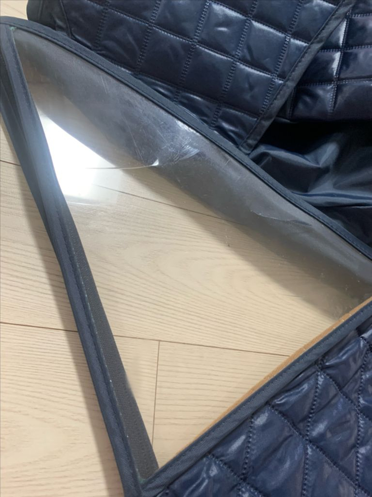 마니또 퀼팅 유모차 방한커버 네이비--4