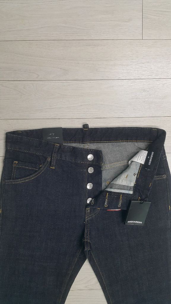 디스퀘어드2(사방스판) 블랙패치 이태리진 32인치(No.70)새상품!--3