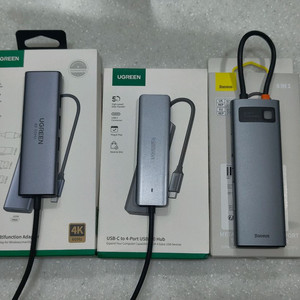 USB 허브 3종. UGREEN, Baseus c타입 a타입 hdmi 랜포트 등