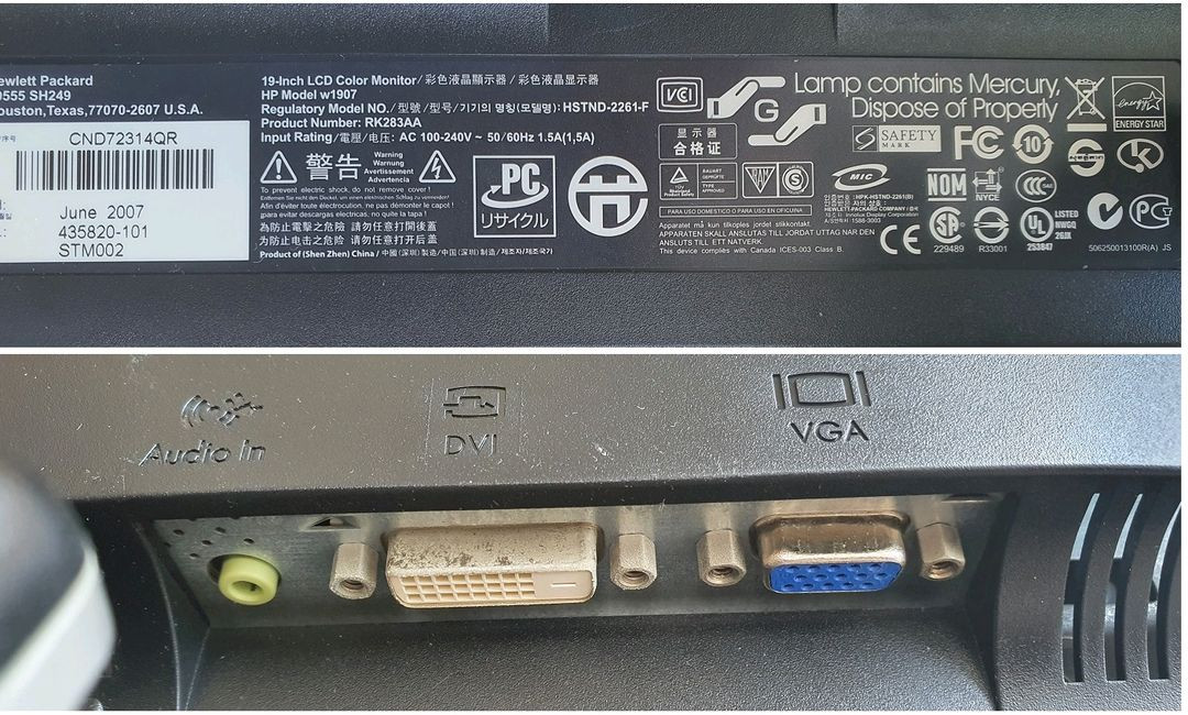 부품용 모니터 3대 - 개별판매 가능--4