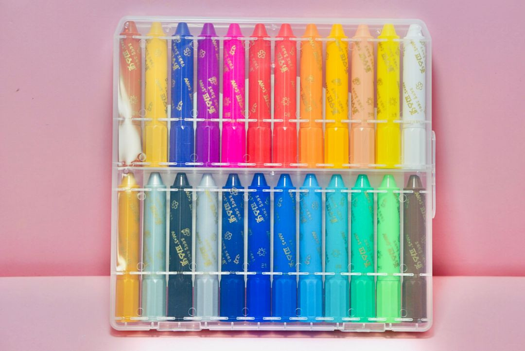 아모스 파스넷 키즈 크레파스 24색 미개봉 새제품--2