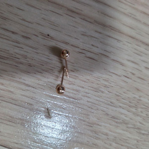 14k 로즈골드 4미리 볼 귀걸이 새것