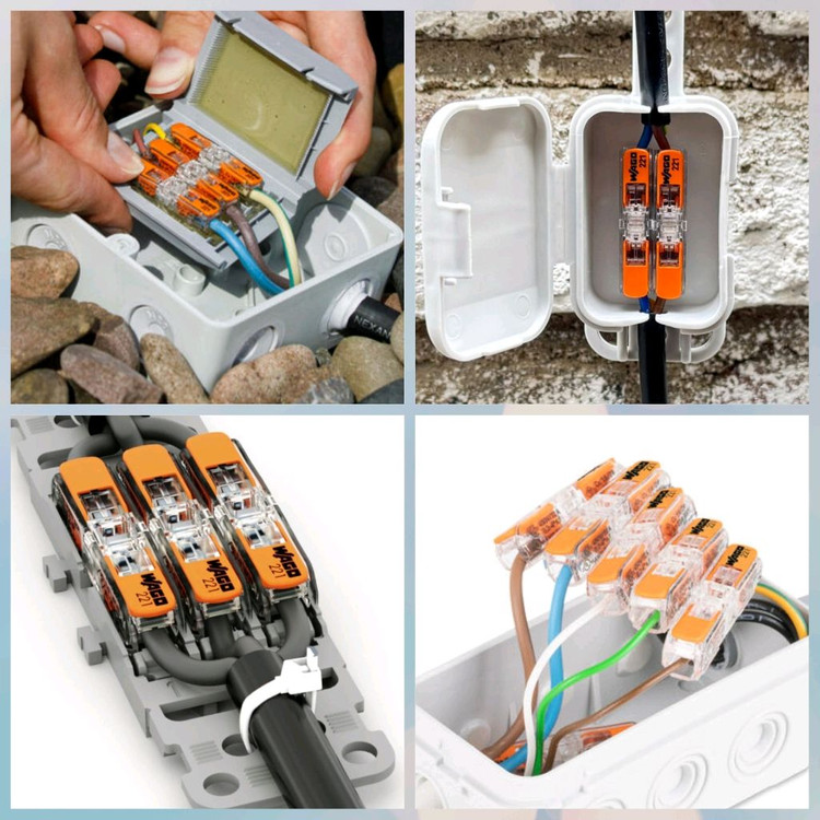 와고 전기자재 전선커넥터 전선연결 1곽(60개)--1