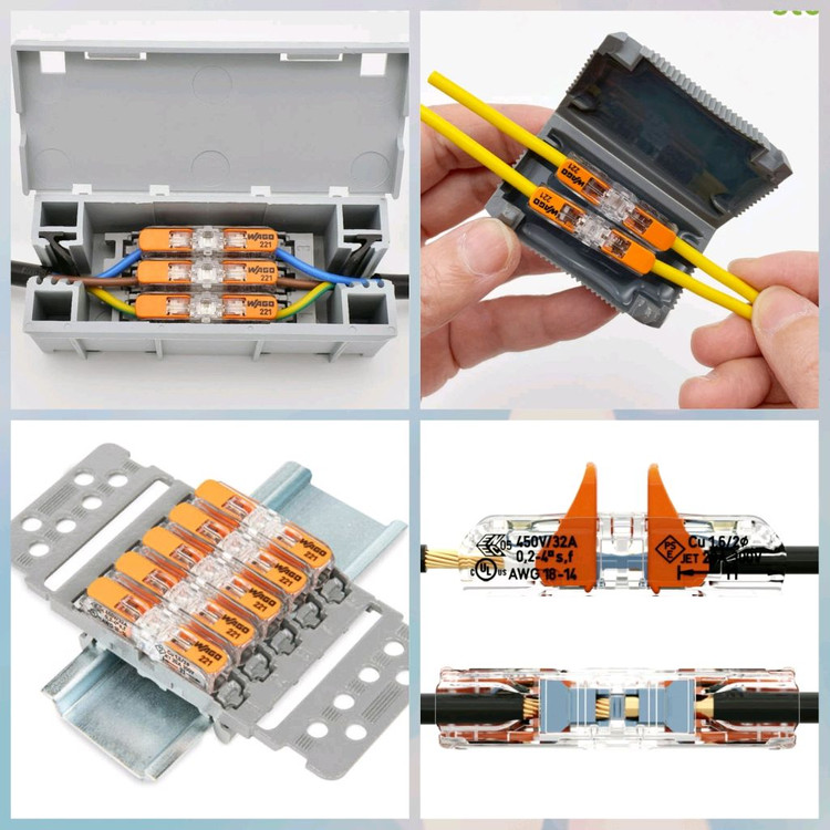 와고 전기자재 전선커넥터 전선연결 1곽(60개)--2
