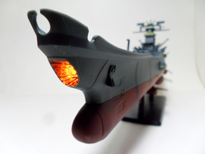 1/665 우주전함 야마토 40cm 대형 피규어 완성품 파동포 발광 기믹 스탠드 포함 미개봉 신품 레어--3