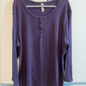 미국애서 구매한 보라 골지티셔츠