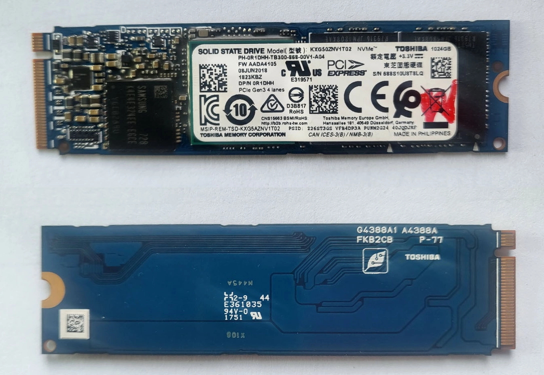 Thosiba NVMe SSD 1tb (11만원) 상태양호 // 가격인하 - 안심되는 중고거래