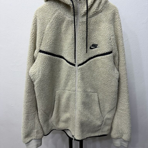 정품) 나이키 아이보리 뽀글이 플리스 자켓 XL