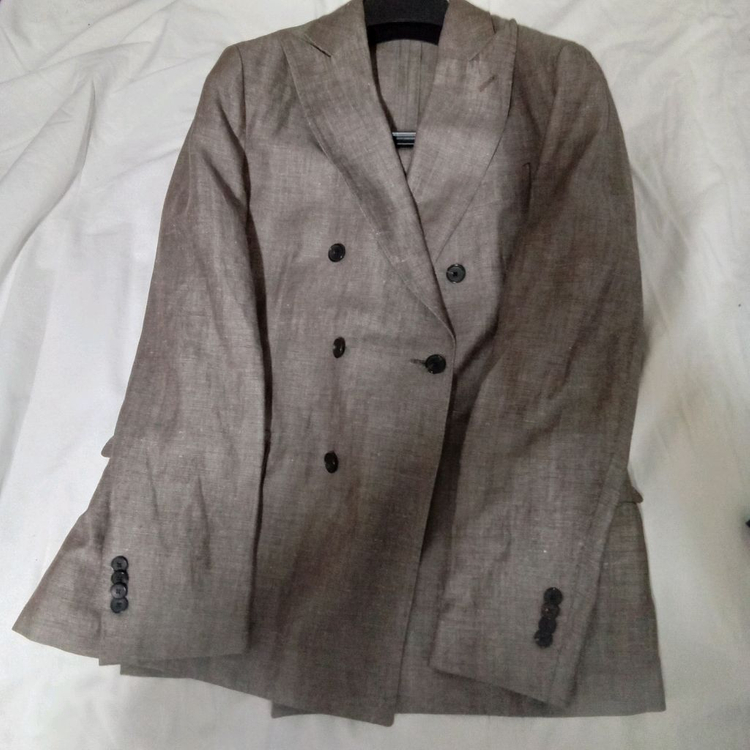 맨 온더 분 린넨 울ㅜ블레이저 자켓--2