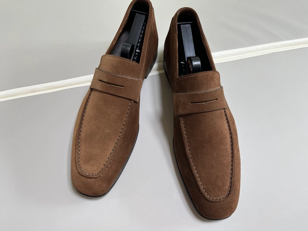 산토니 SANTONI 브라운 스웨이드 로퍼 265사이즈 새제품 이미지