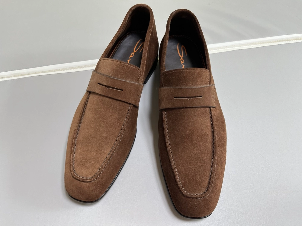 산토니 SANTONI 브라운 스웨이드 로퍼 265사이즈 새제품 이미지