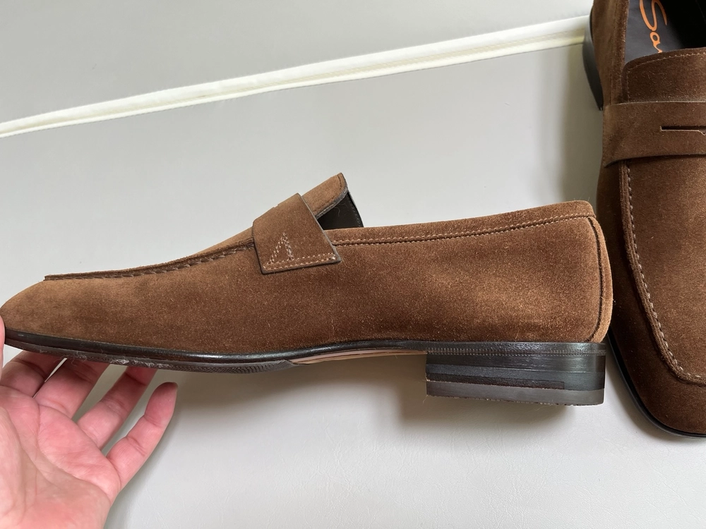산토니 SANTONI 브라운 스웨이드 로퍼 265사이즈 새제품 이미지