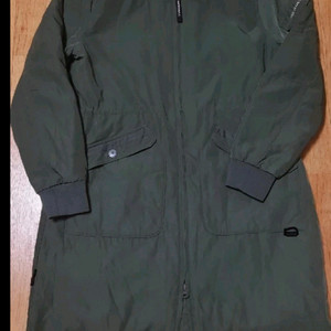 (새옷수준)머렐 여성 야상 스타일 얇은 롱경량패딩 자켓 95/66사이즈 카키색