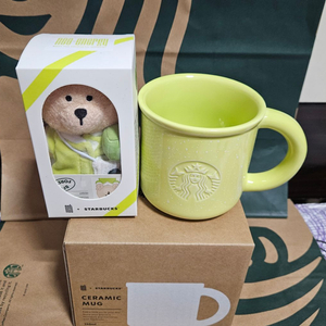 2종&택포]스타벅스 NCT 베어리스타 인형 키링+머그 355ml 세트