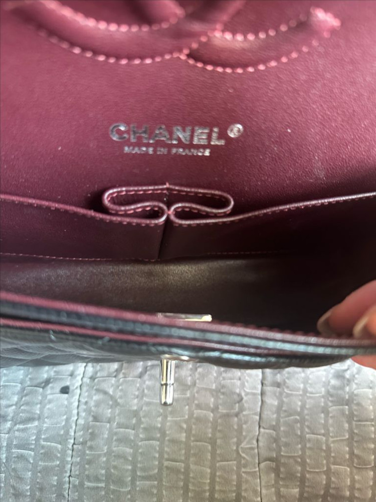 샤넬 클래식 미듐 은장--1