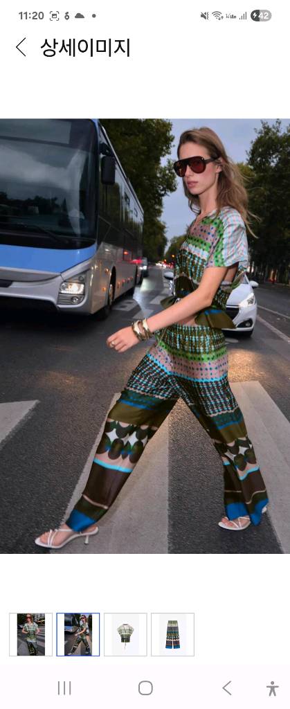 (새제품)자라 새틴 패턴 블라우스+벨트. & 자라니트탑--1