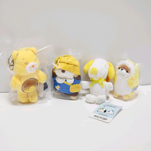 일괄세트) 옐로우 스누피,우소우소,노랑 케어베어_인형 키링 정품 마스코트