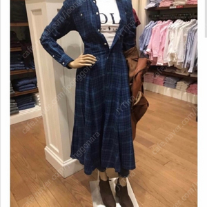 랄프로렌 인디고 체크원피스