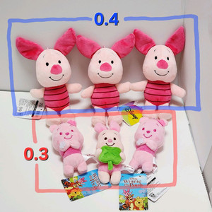 새상품)곰돌이 푸 정품 키링 인형_벚꽃 핑크 푸우,피글렛 클로버_피그렛