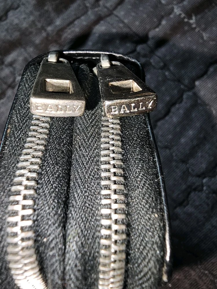 Bally 발리 블랙 가죽 키링 동전지갑 이미지