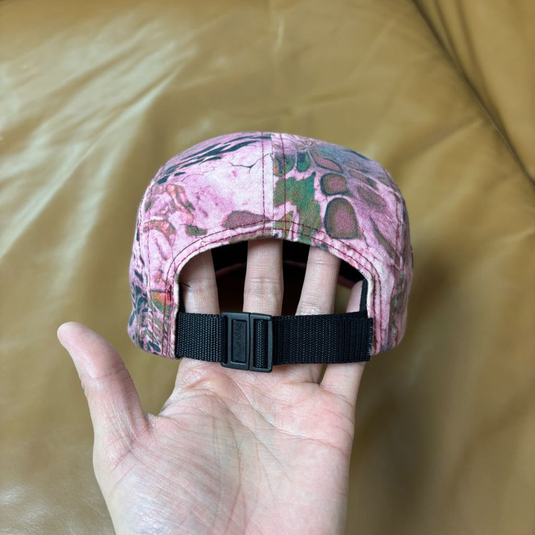 슈프림 캠프캡 모자 박스로고 밀리터리 레오파드 카모 핑크--7