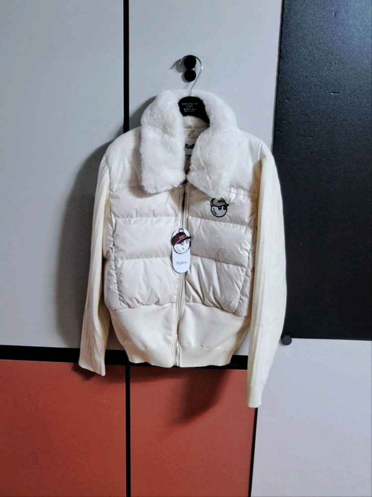 (S.M.L)MALBON 여성용 컬러배색 다운 집업쟈켓--2