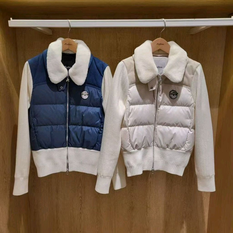 (S.M.L)MALBON 여성용 컬러배색 다운 집업쟈켓--4