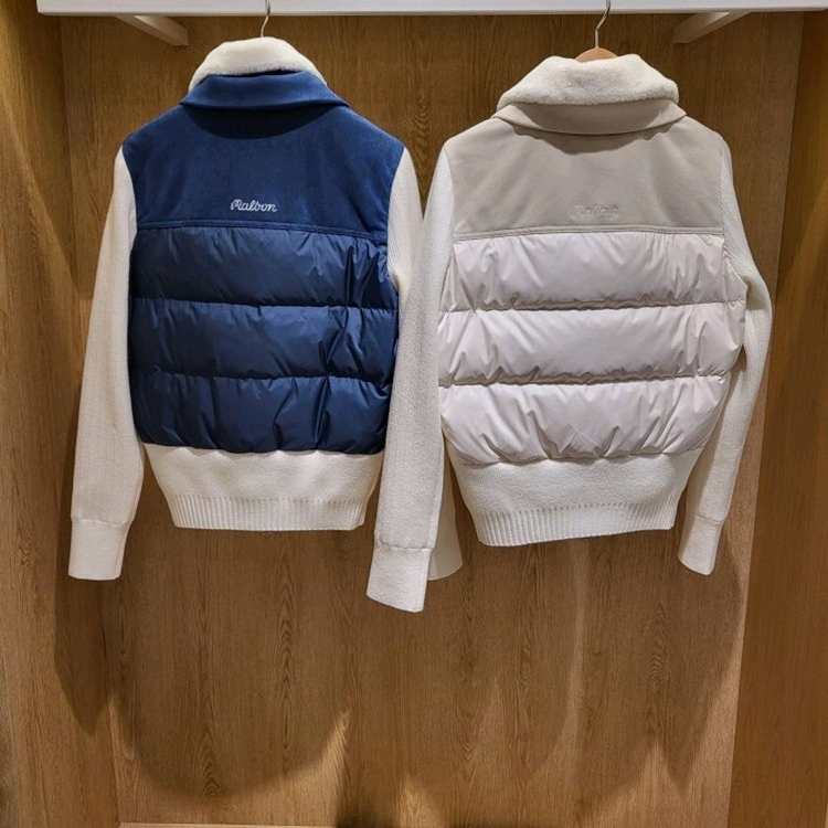 (S.M.L)MALBON 여성용 컬러배색 다운 집업쟈켓--5