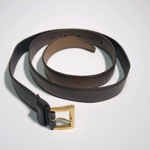 프라다 브라운 블랙 투톤 가죽 여성용 벨트