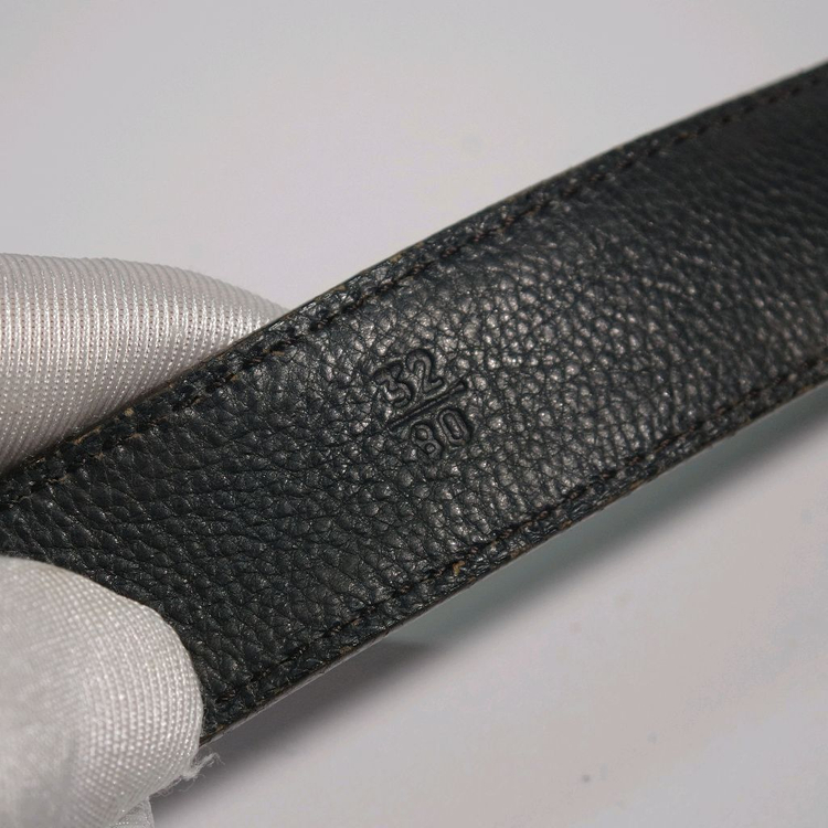 프라다 브라운 블랙 투톤 가죽 여성용 벨트--7