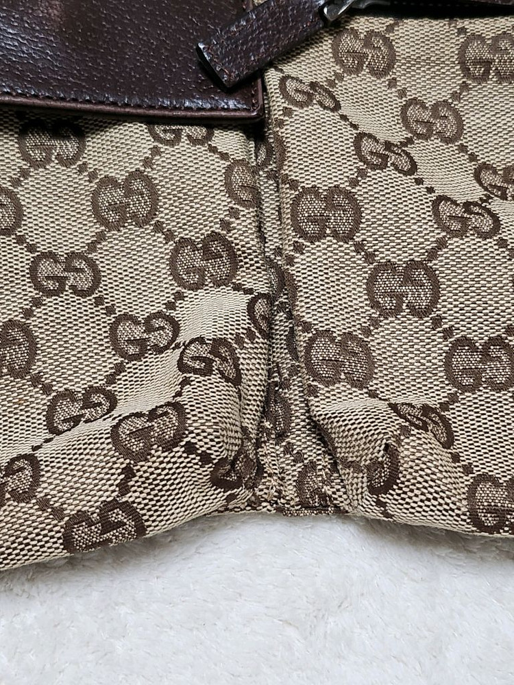 정품/구찌 투포켓 삼선 힙색--3