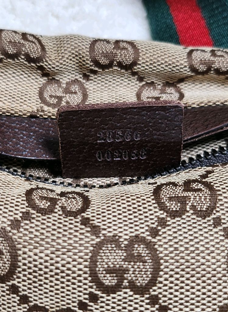 정품/구찌 투포켓 삼선 힙색--9